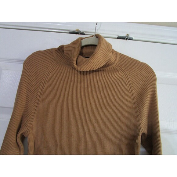Jeanne Pierre Womens Turtle Neck Sweater Medium Gold Brown Vintage - Picture 2 of 11